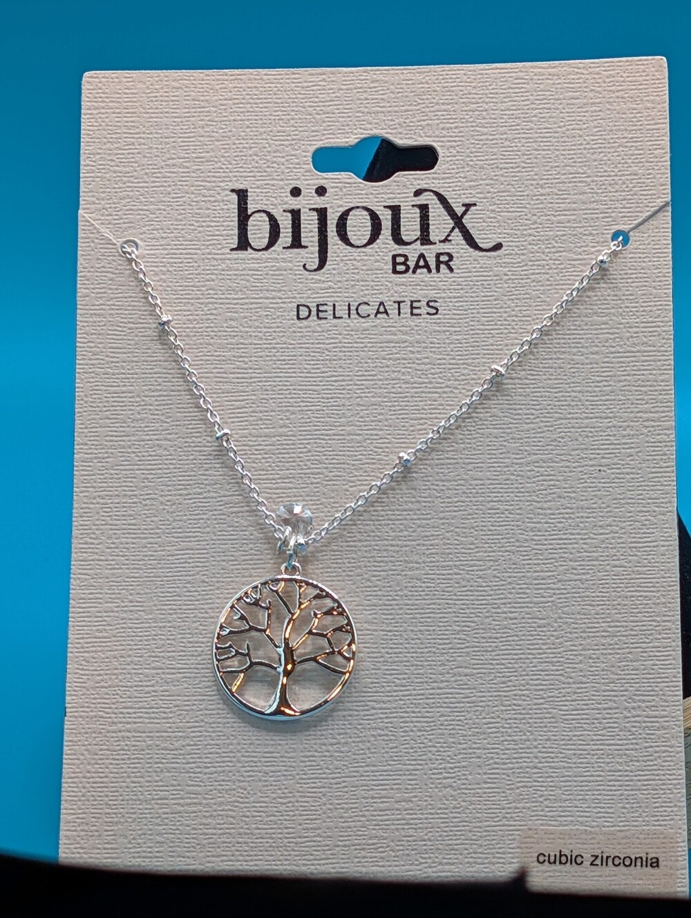 Delicate Silver Tree of Life Necklace - Silver